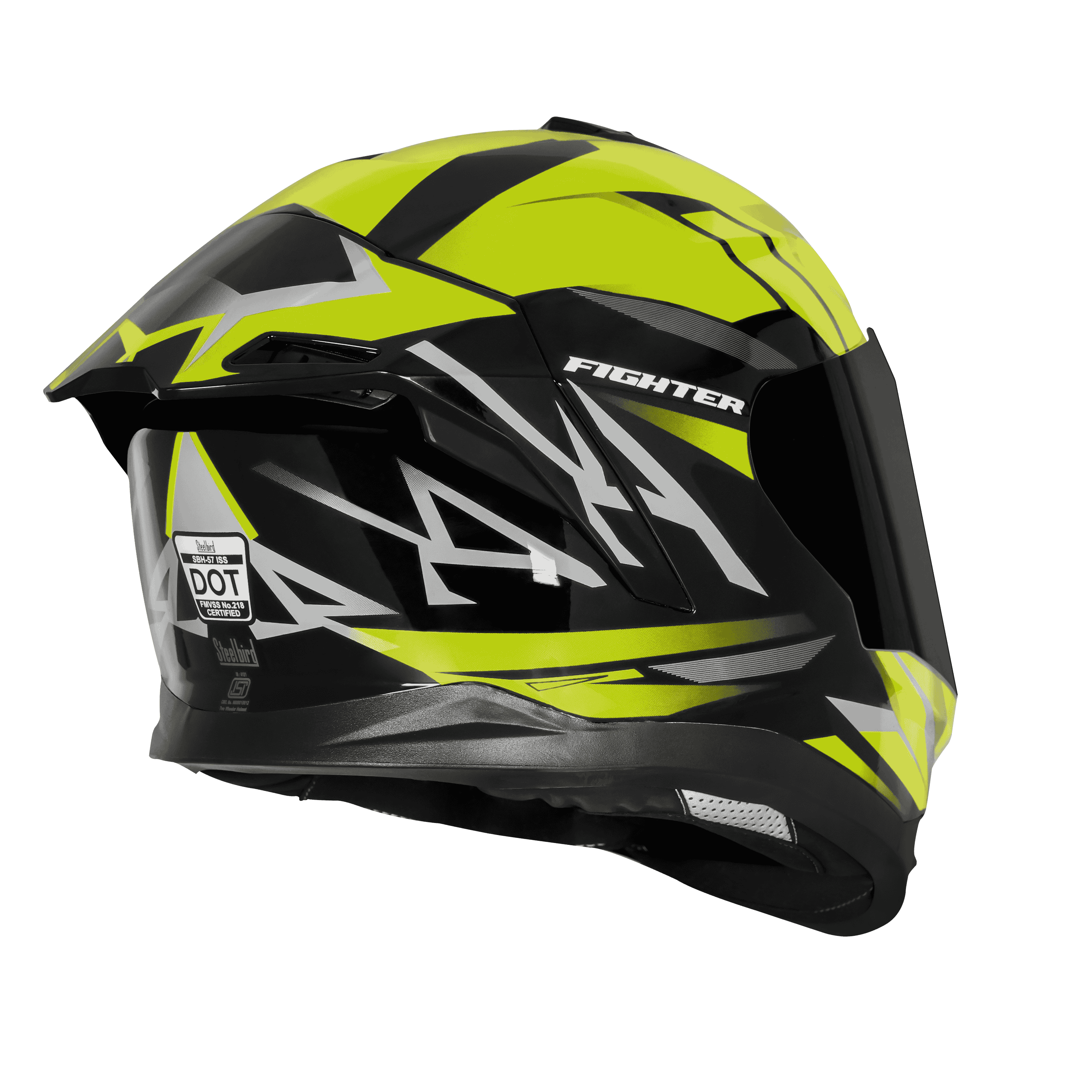 SBH-57 ISS FIGHTER F4 MAT BLACK WITH FLUO YELLOW 